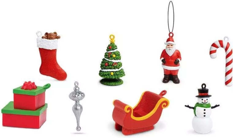 8 mini-figurines de Noël dans un seul emballage