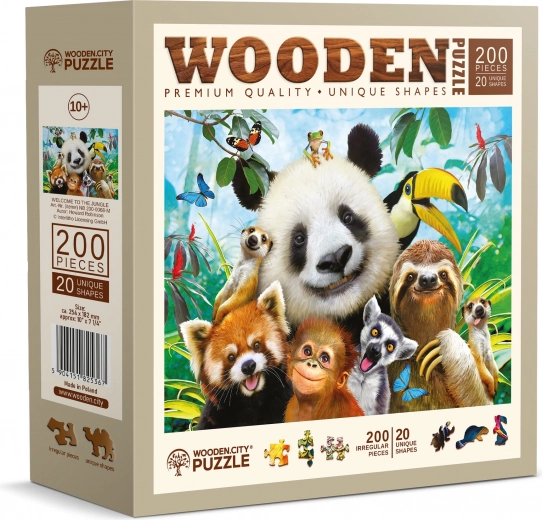 Puzzle en bois Bienvenue dans la jungle