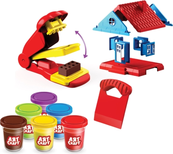 Six couleurs de pâte à modeler