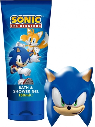 Coffret cadeau Sonic gel douche et bain moussant 150 ml avec jouet gicleur d’eau