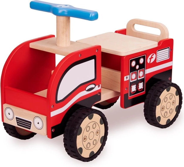 Chariot de pompier en bois