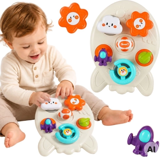 Woopie baby panneau d’activité éducatif fusée 7-en-1 - 1 pièce