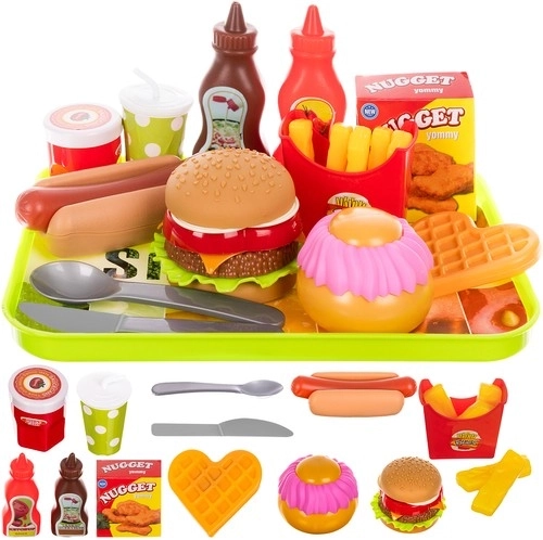 Set de jouets fast-food pour enfants, 26 pièces