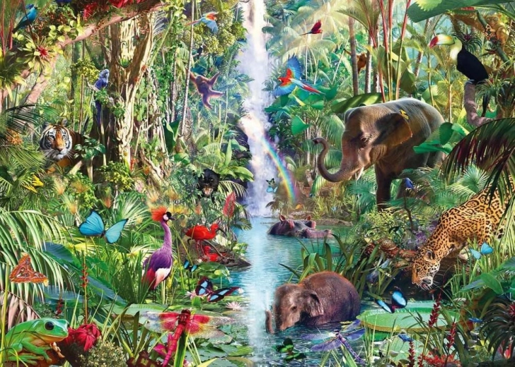 Puzzle Ravensburger Animaux dans la jungle 9000 pièces