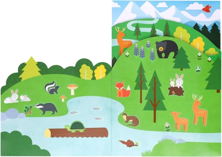 Scène forestière dépliable pour des histoires sans limites