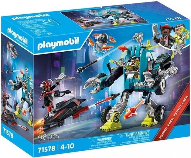 Playmobil robot vs planeur – set de construction 96 pièces