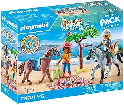 Terrain de jeu de plage de montagne avec Amélie et Ben Playmobil