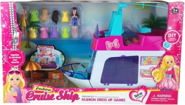 Coffret de jeu Bateau d’excursion avec mini-poupées et accessoires