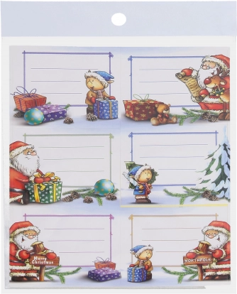 Autocollants de Noël pour cadeaux 12,5 × 16 cm