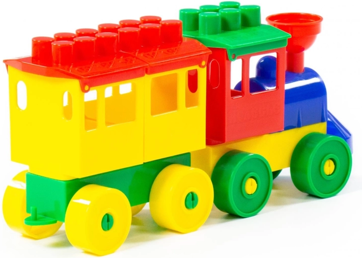 Pièces colorées et roues mobiles