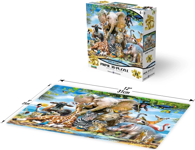 Puzzle 3D Sourire africain 63 pièces
