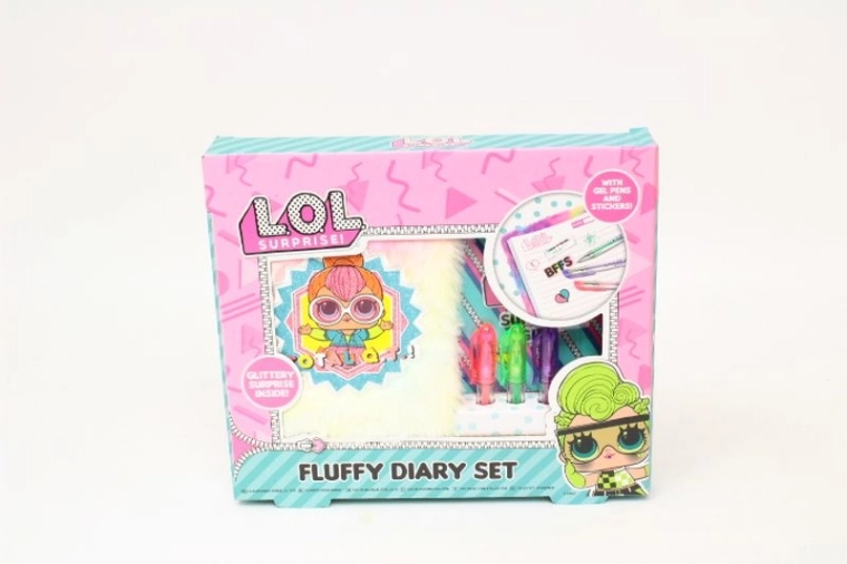Mini journal en peluche L.O.L. Surprise avec set de stylos