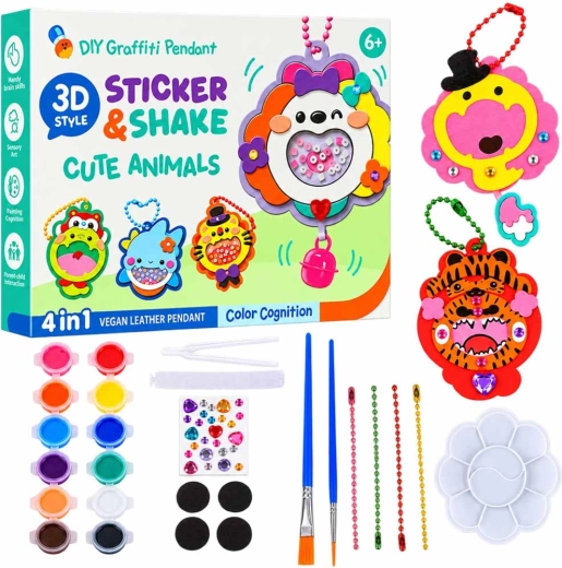 Kit créatif pour fabriquer des pendentifs 3D avec des animaux