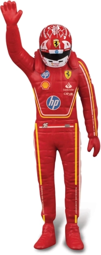 Figurine du pilote Charles Leclerc en pose de champion