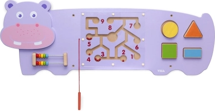 VIGA planche sensorielle et manipulative hippopotame FSC Montessori