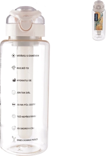 Bouteille en Tritan 1 l avec bouchon Loop A et insert pour glaçons