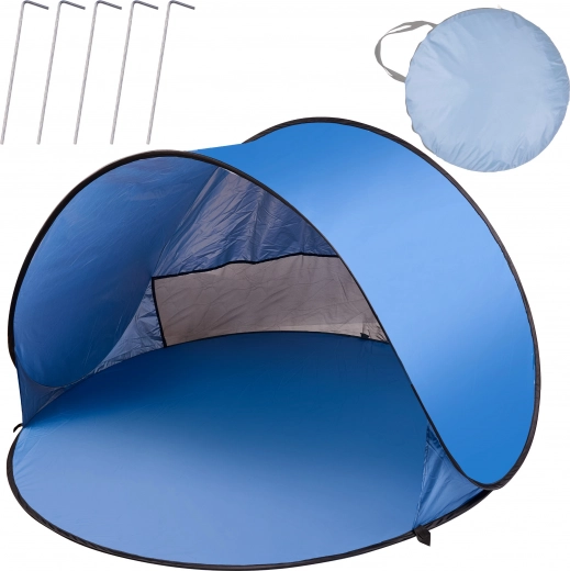 Tente de plage XL auto-déployante automatique 146 × 146 cm avec étui
