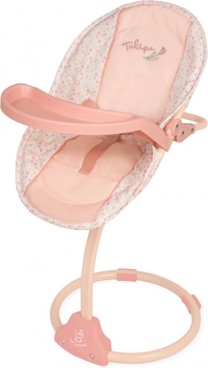 DeCuevas chaise haute multifonction et balancelle pour poupées 3 en 1 Tulipe