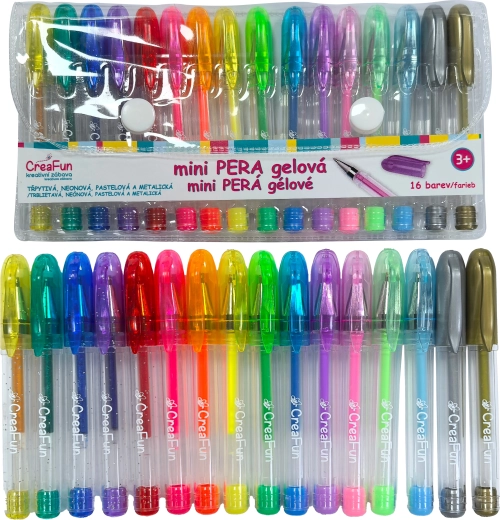 Mini stylos gel 16 couleurs CreaFun