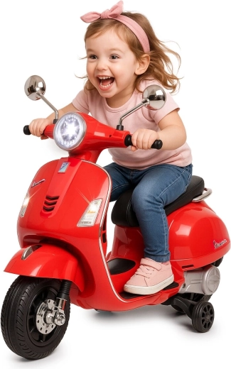 Scooter électrique pour enfants Vespa GTS 125 rouge