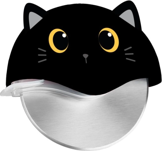 Coupe-pizza avec motif de chat