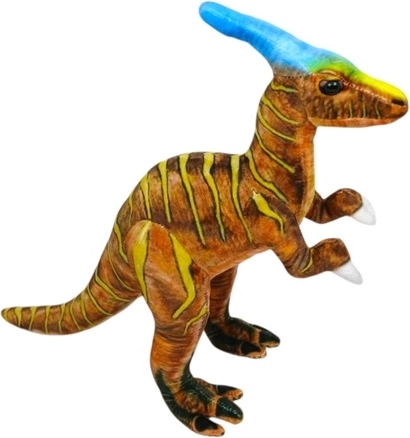 Dinosaure Parasaurolophus en peluche 42 cm