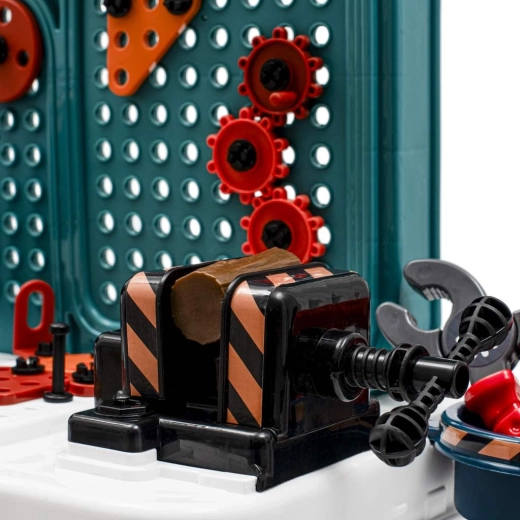 Panneau perforé interactif avec engrenages