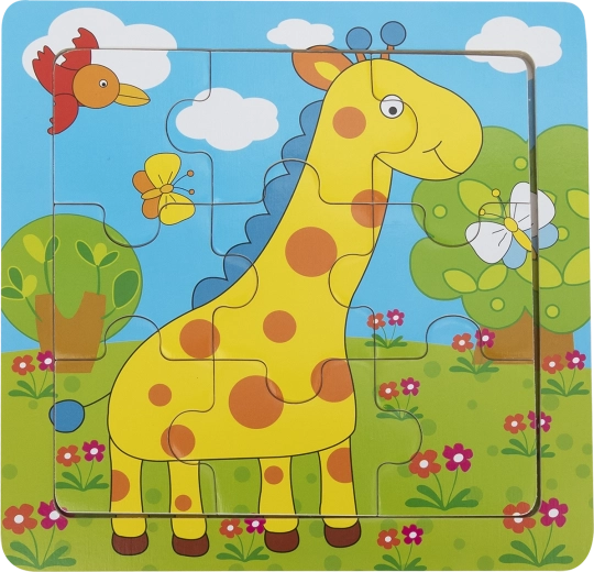 Babu puzzle éducatif en bois – girafe