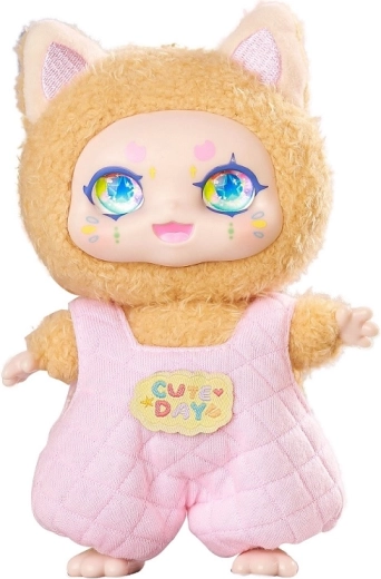 Douceur en peluche et détails en vinyle