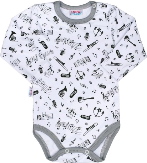 Body bébé en coton à manches longues New Baby Music