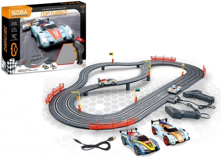 Circuit de course avec 2 voitures – 300 cm