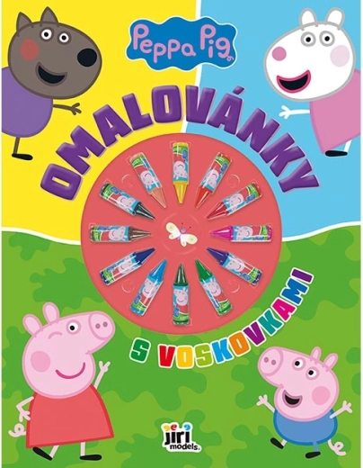 Coloriages avec crayons de cire Peppa Pig