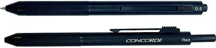 Stylo-bille multifonction 4-en-1 CONCORDE Chameleon, noir