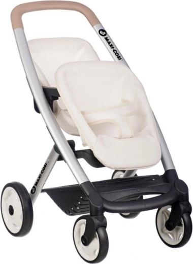 Poussette sport pour poupées jumeaux SMOBY Maxi Cosi, beige
