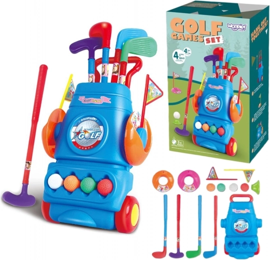 Ensemble de golf pour enfants avec support à roulettes Woopie