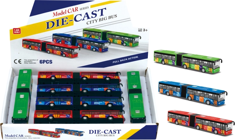 Autobus articulé 1:64 – modèle à soufflet avec mécanisme à rétrofriction