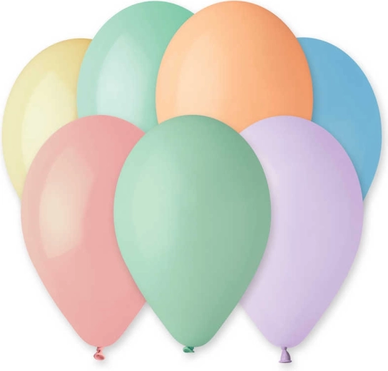Ballons en latex pastel Gemar 26 cm – lot de 10 pièces