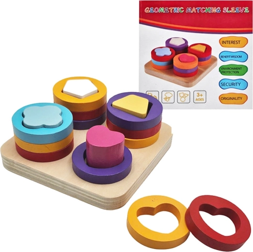 Puzzle à encastrer en bois pour enfants 3+