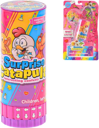 Confettis à lancer avec petit animal en tube 13 cm - 1 pièce