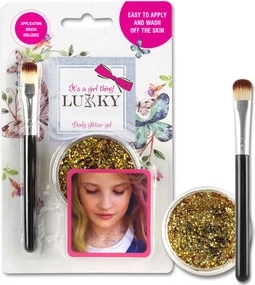 Gel corporel scintillant Lukky avec pinceau doré