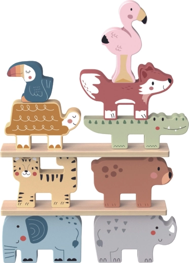 9 animaux en bois