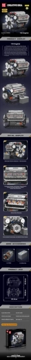 Kit moteur V8 552 pièces MOULD KING