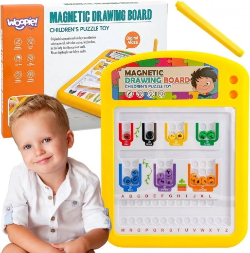 WOOPIE tableau magnétique Montessori pour dessiner avec billes métalliques