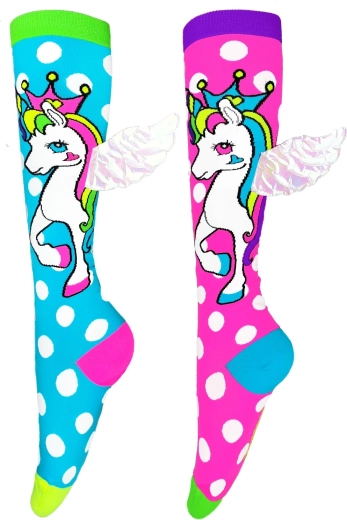 Chaussettes hautes folles avec licorne volante MADMIA
