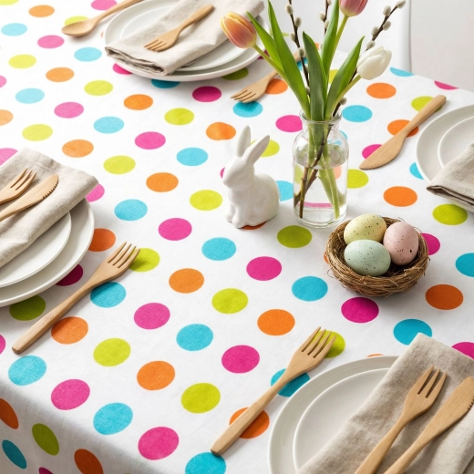 Nappe de table en flanelle de Pâques 132 × 178 cm