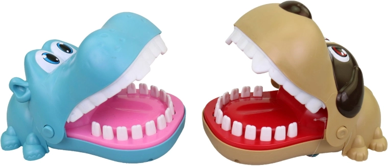Appuyer sur les dents avec suspense