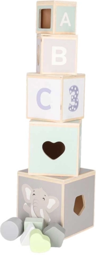 Cubes en bois empilables