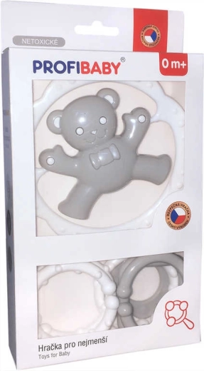 Hochet Profibaby ourson avec formes et anneau de dentition pour bébé