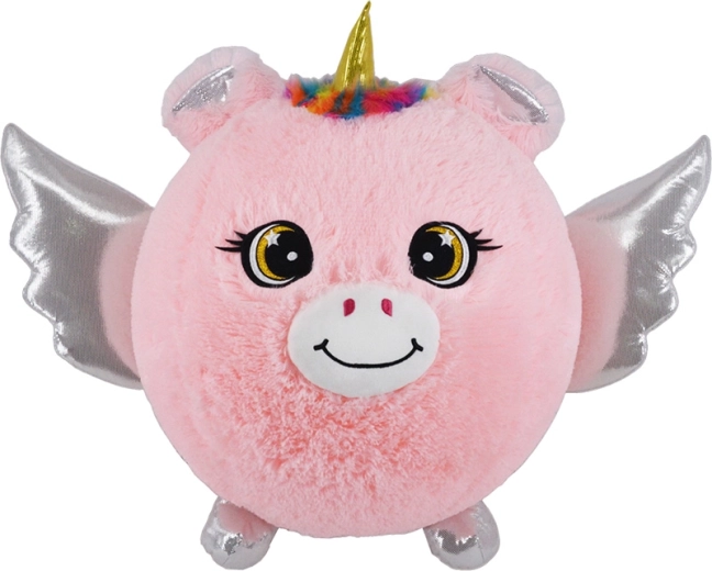 Licorne en peluche gonflable rose 23 cm