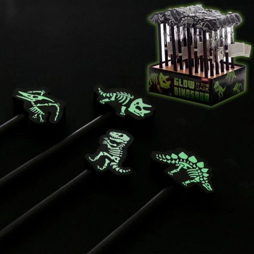 Crayon dinosaure avec gomme lumineuse - 1 pièce